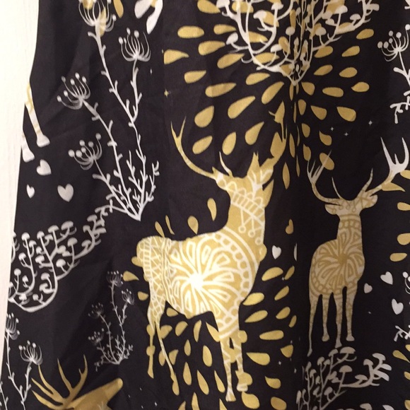 Wrap front, Christmas Holiday Reindeer Dress - Picture 3 of 4